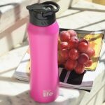 Pink Thermos 550ml | Με Eσωτερικό Καλαμάκι