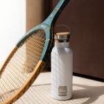 White Thermos 500ml | Bamboo Lid