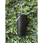 Black Thermos Cup 480ml | Ανοξείδωτο Καλαμάκι