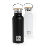 White Thermos 500ml | Bamboo Lid