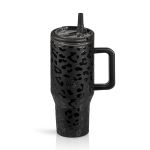 Leopard Black 900ml (2Handles Lid)