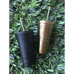 Black Thermos Cup 480ml | Ανοξείδωτο Καλαμάκι