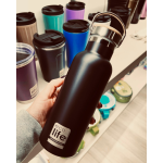 Black Thermos 500ml | Bamboo Lid